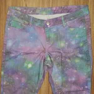 DELIA'S galaxy print denim jeans 11/12